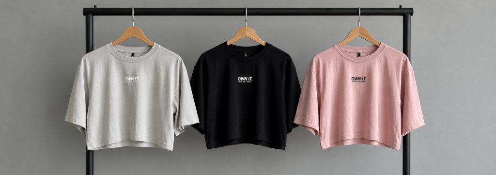 crops oversized de algodón